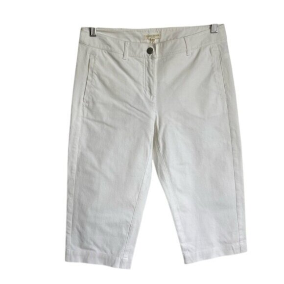 Eileen Fisher Bermuda Shorts in White - PS - Picture 1 of 6